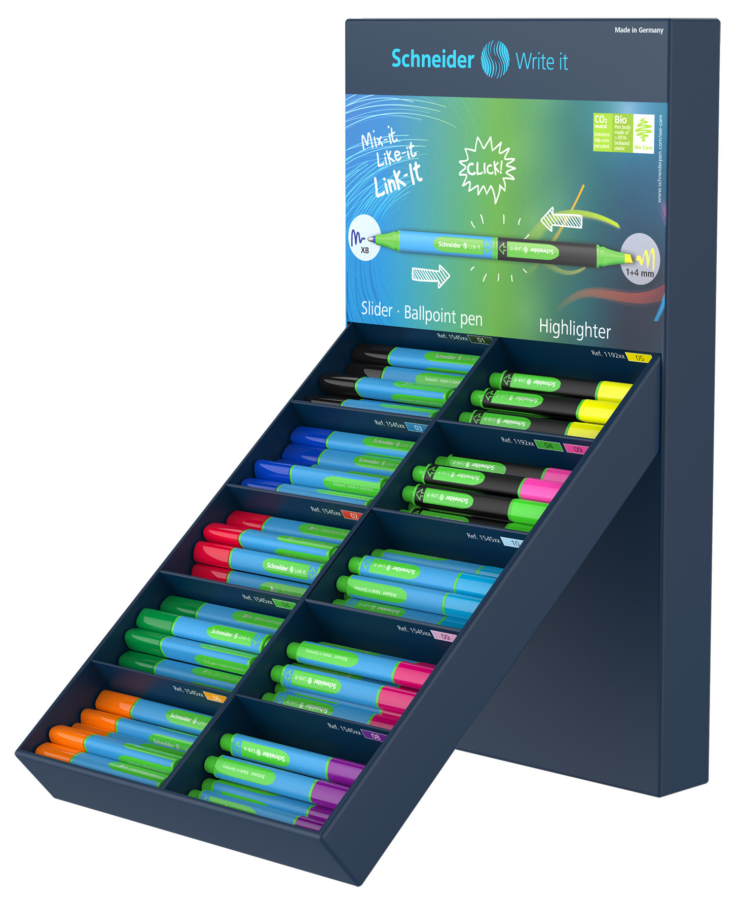 SCHNEIDER Display Slider/Highlighter 004044 assortiert 80+20 Stück