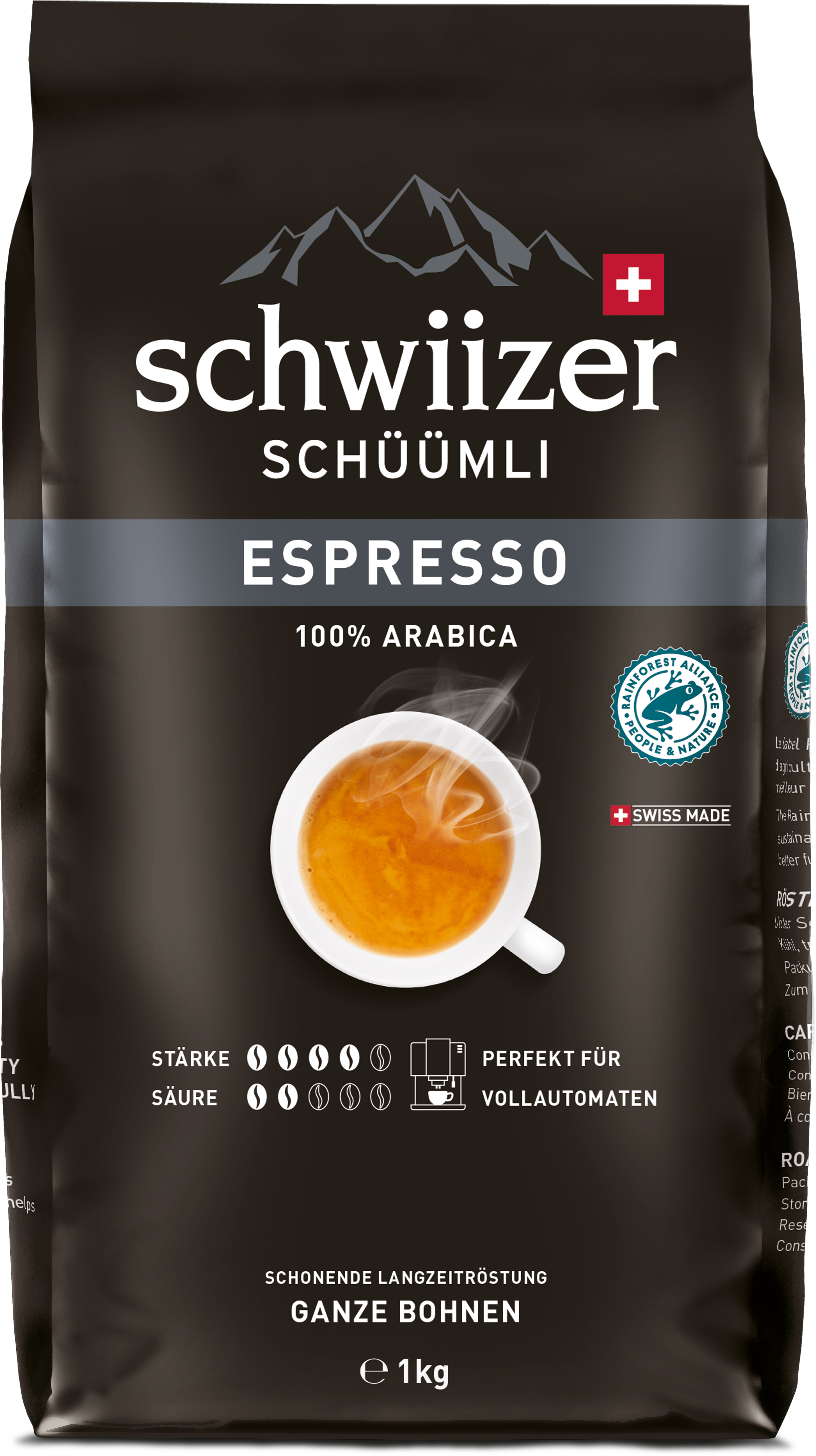SCHWIIZER Schüümli Espresso 1kg 10169948 Café en grains Café en grains