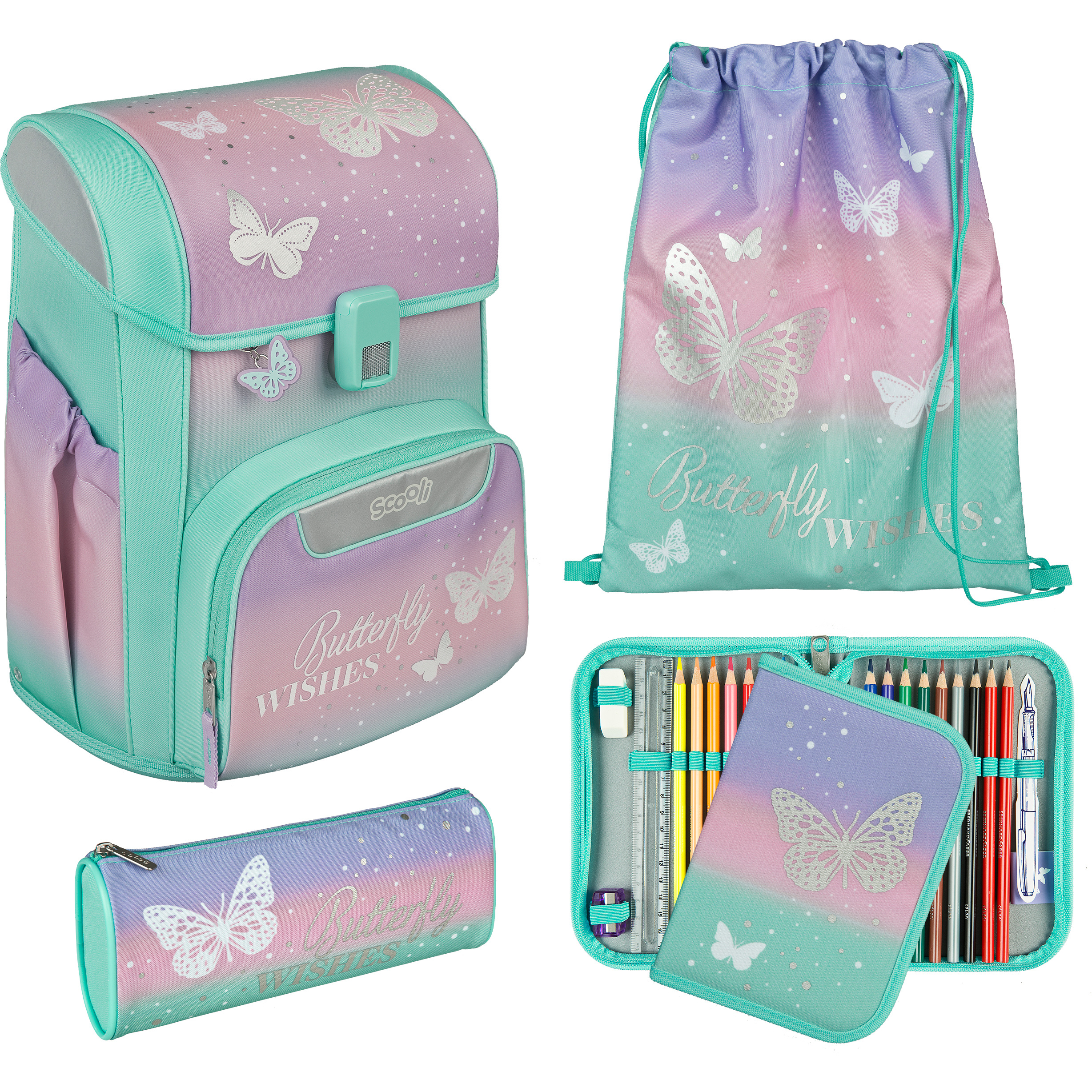 photo SCOOLI Set Cartable EasyStart BUFI8256 Butterfly Wishes