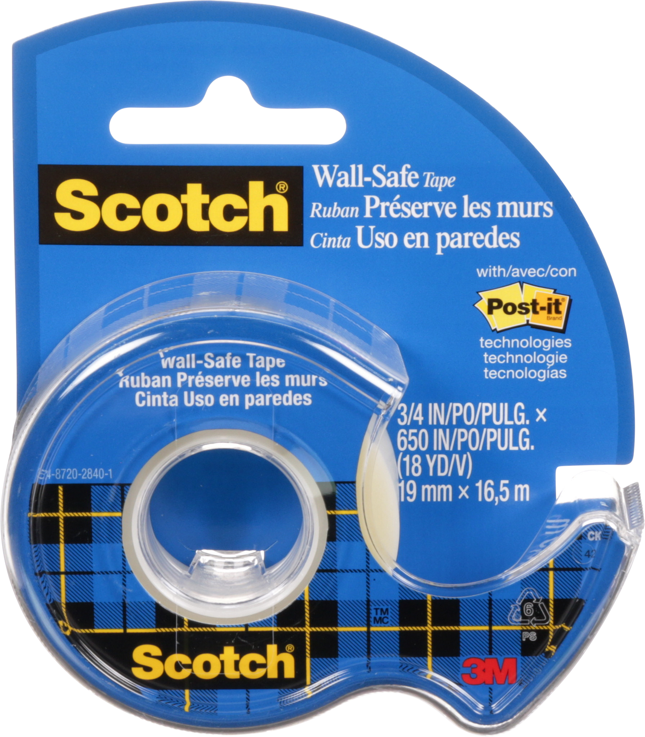SCOTCH Wall Safe Tape 19mmx16,5m 183-EFDG incl. 1 Tape incl. 1 Tape