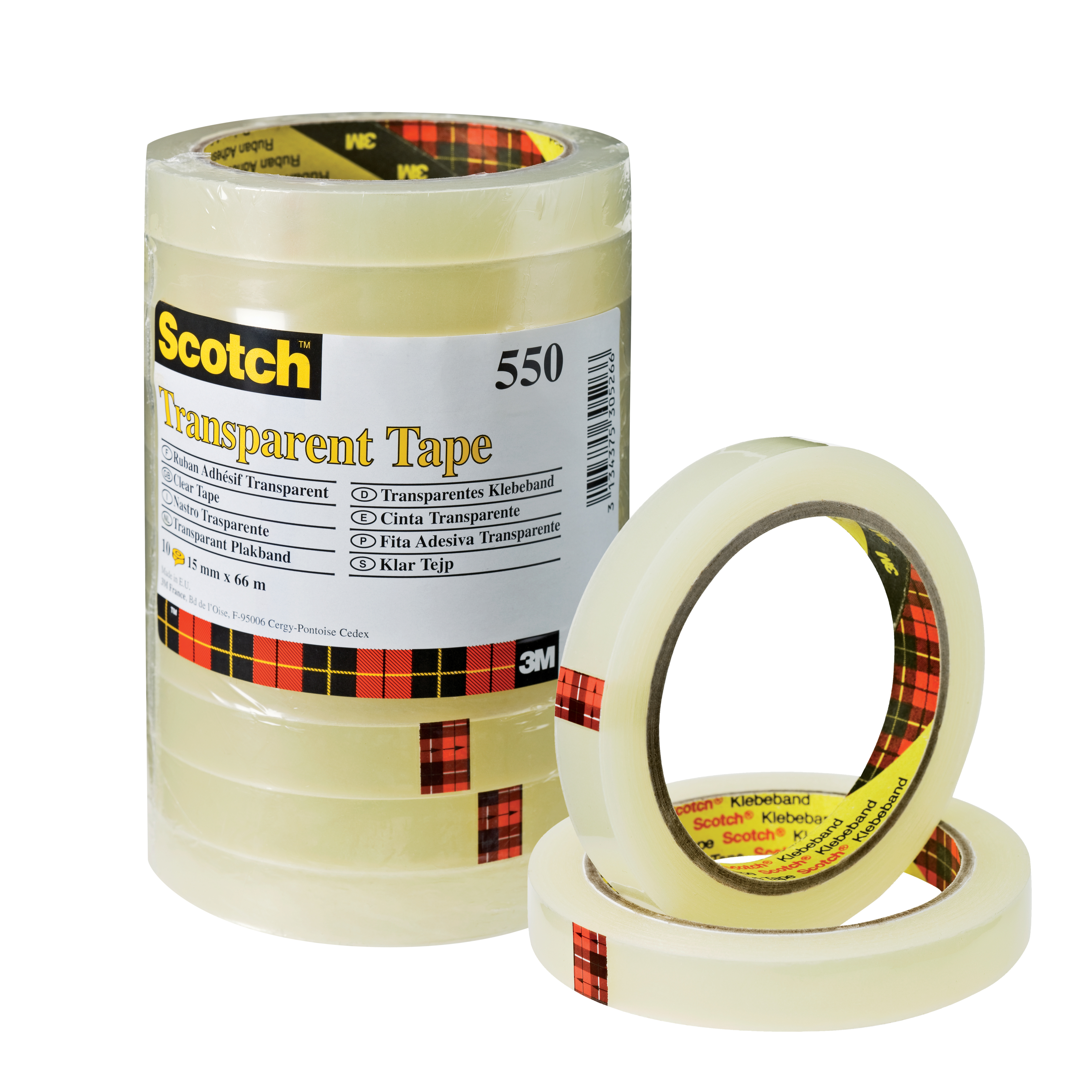 SCOTCH Transparent Tape 550 15mmx66m 550/1566 10 pcs.