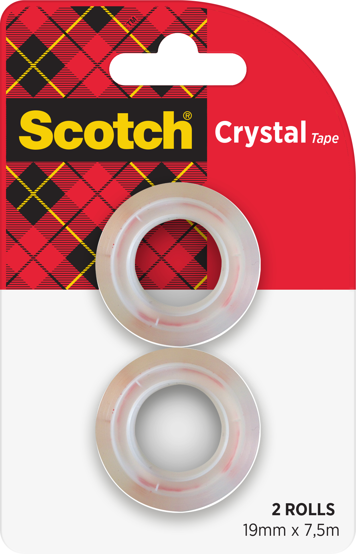 SCOTCH Crystal Tape 19mmx7,5m 6-1975R2 cristalline 2 rouleaux