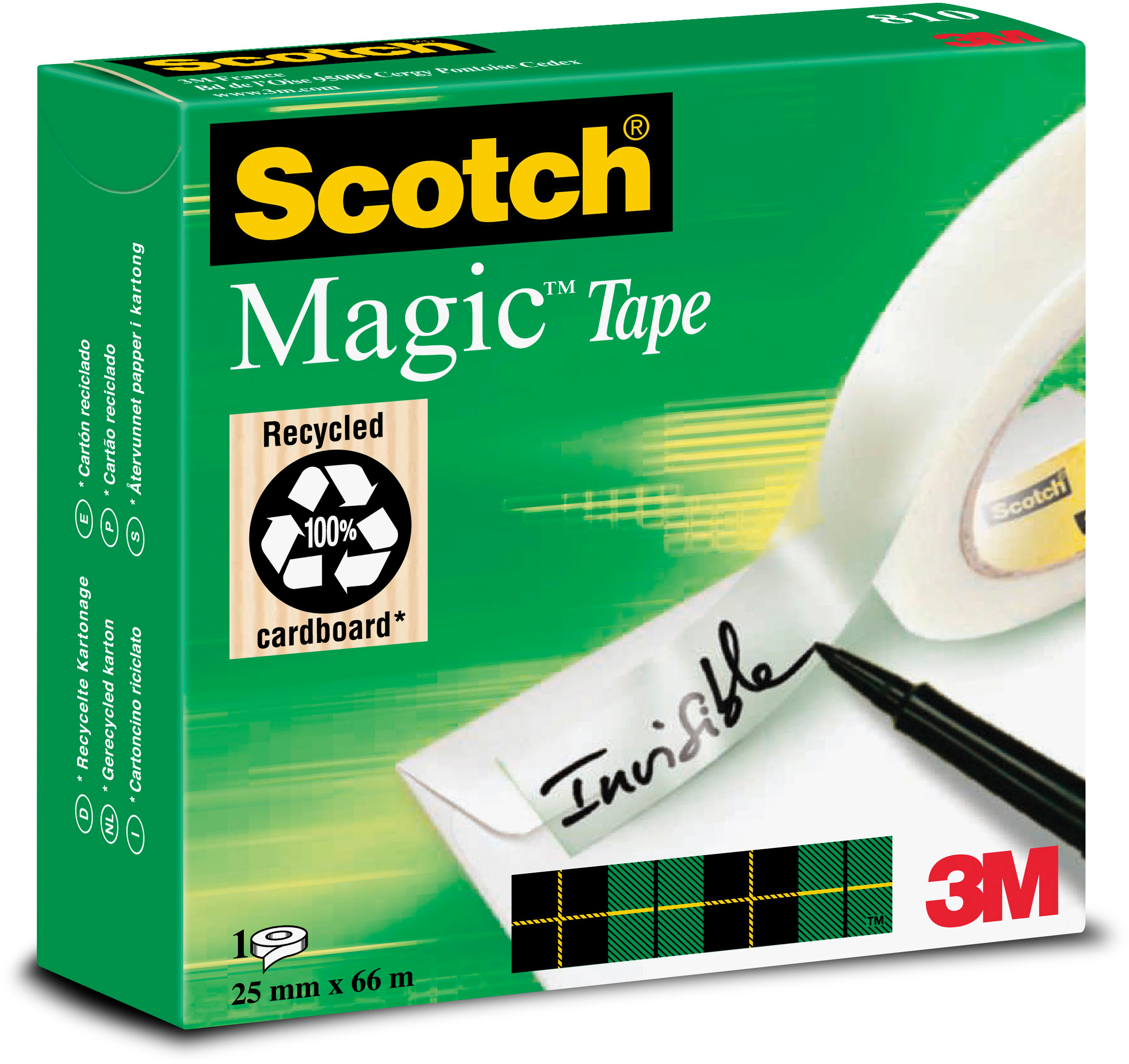 SCOTCH Magic Tape 810 25mmx66m 8102566K invisible, refill