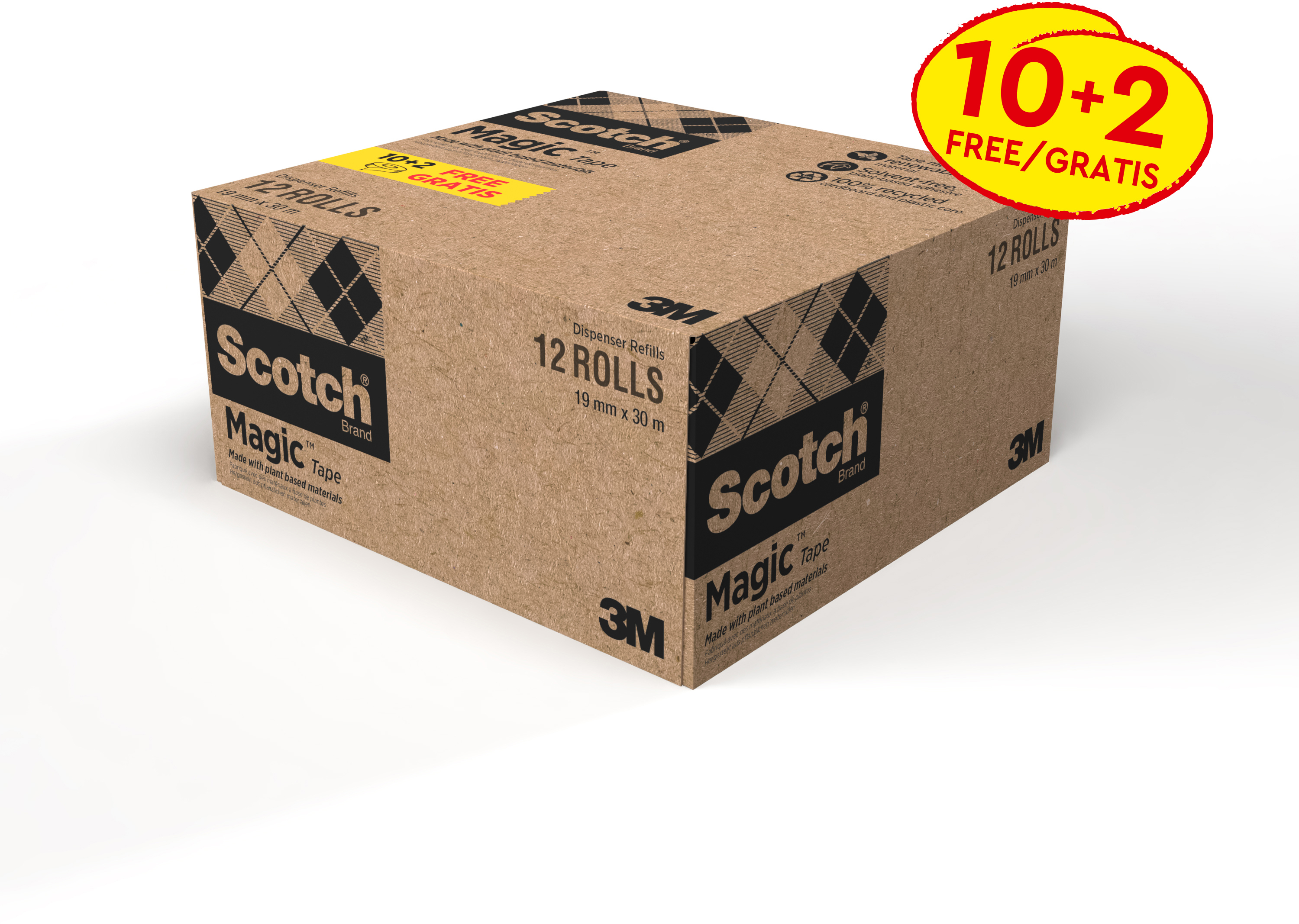 photo SCOTCH Magic Tape 19mmx33m 9-1930R12 incolore 12 rouleaux