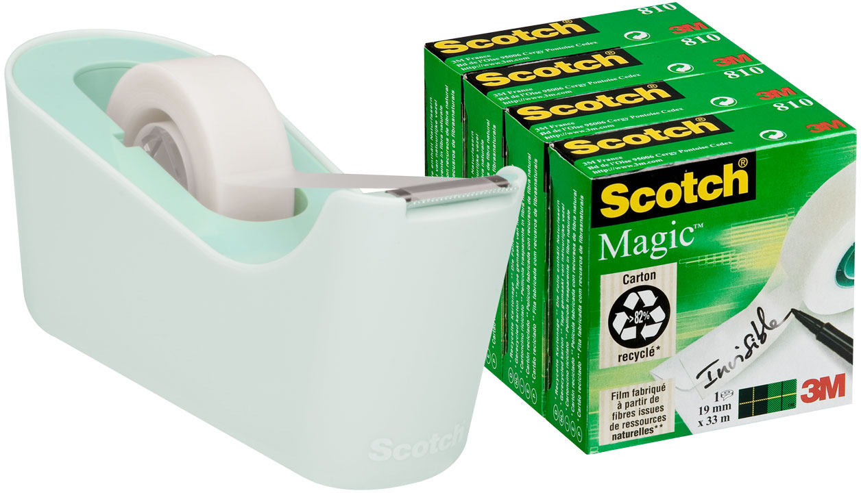 SCOTCH Dispenser 19mmx33m C18-4M mint, incl. 4 Magic Tape mint, incl. 4 Magic Tape