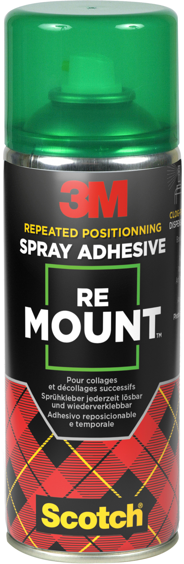 photo SCOTCH Spray ReMount 400ml RM/400 Colles aérosol