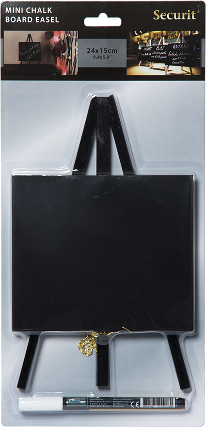 SECURIT Chalkboard easel MINI MNI-BL-KR-1 noir 24.4x15x13.5cm