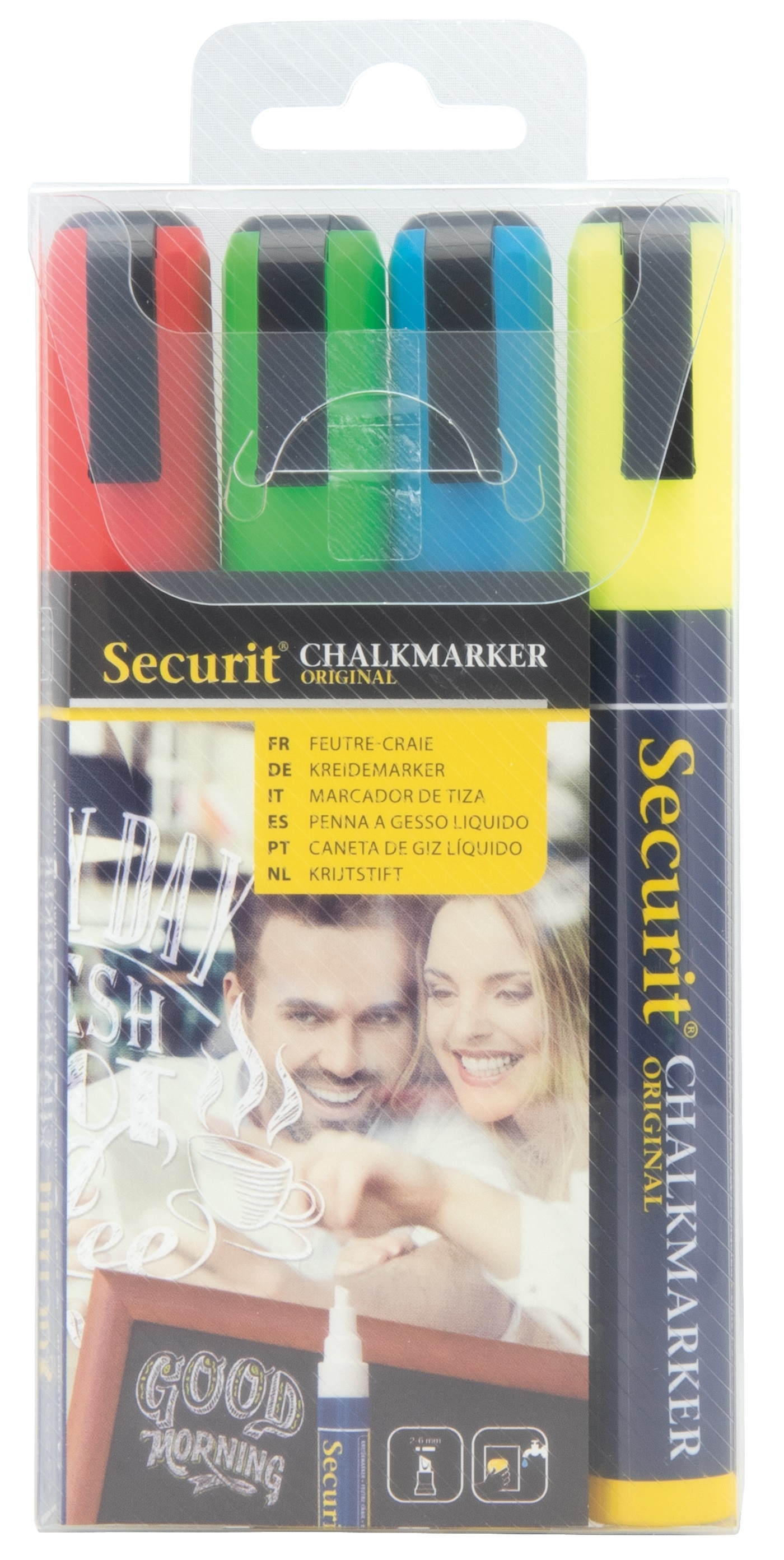 SECURIT Marker Craie 2-6mm SMA510-V4 ass. 4 pcs.