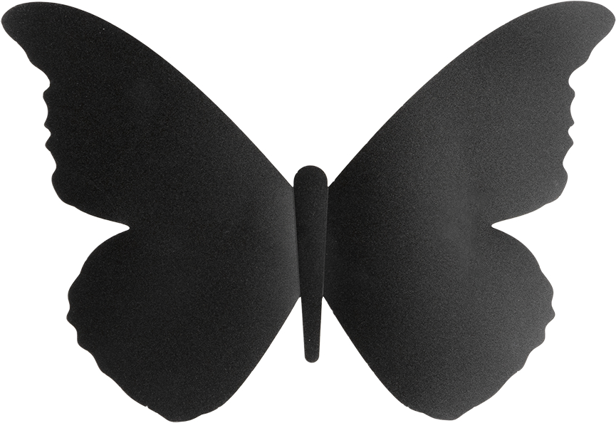 SECURIT Tableau Craie 3-D Butterfly W3D-BUTTERFLY noire, 7 pcs. 28x16.3x1cm