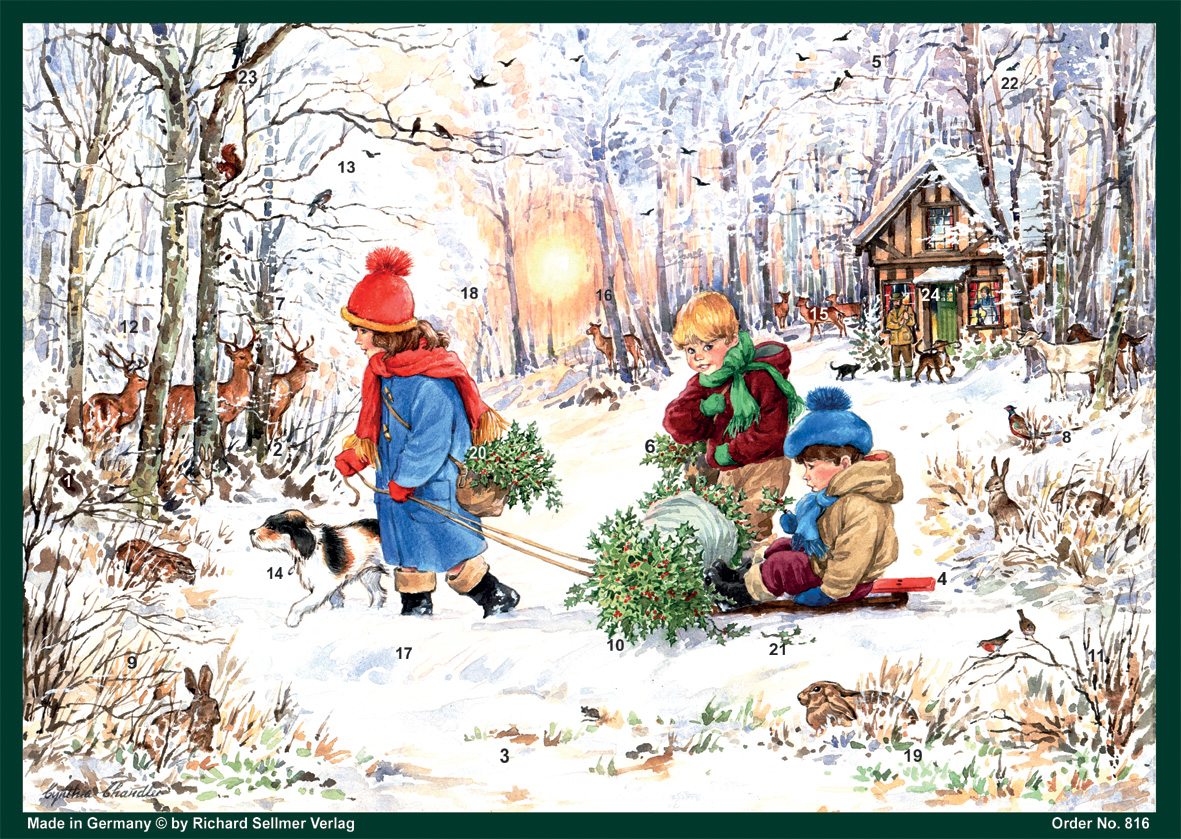 photo SELLMER Adventskalender A4 816 Schneefreuden im Wald