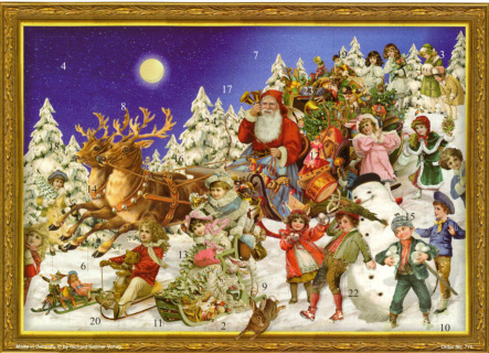 photo SELLMER Adventskalender RS771 Rentiere 35,5x26,5cm