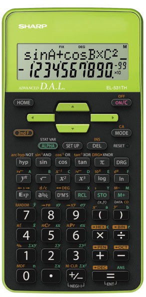 SHARP Calculatrice 531TH-GR vert