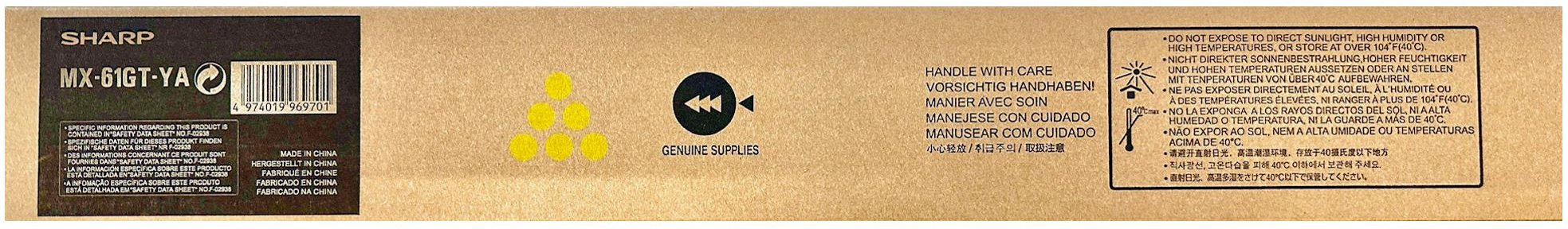 photo SHARP Toner yellow MX-61GTYA MX-2630N 24'000 p.