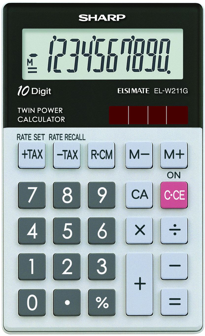 SHARP Calculatrice W211GGY Glastop Design