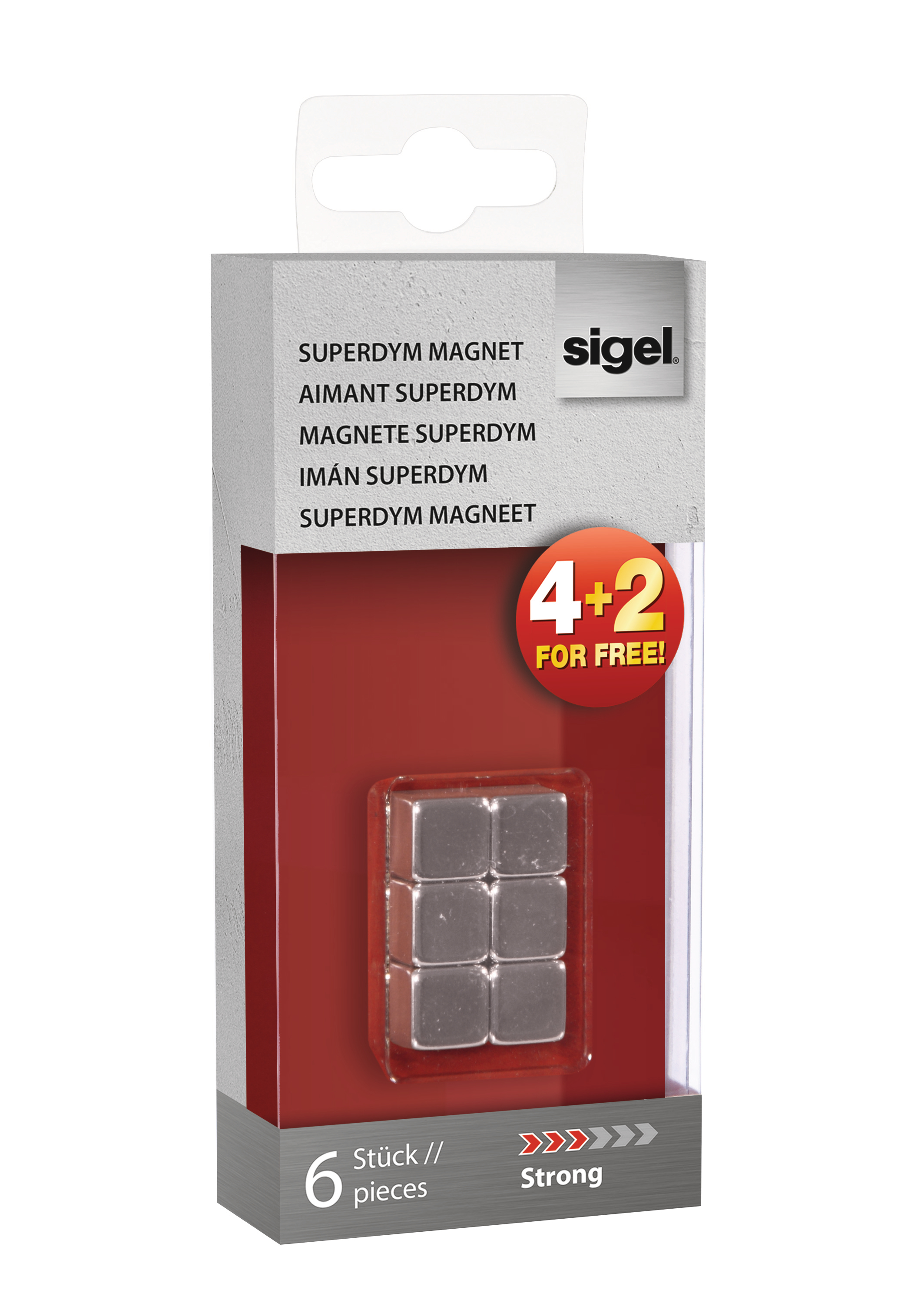 SIGEL Superdym Aimant 10x10x10mm BA192 6 pcs.