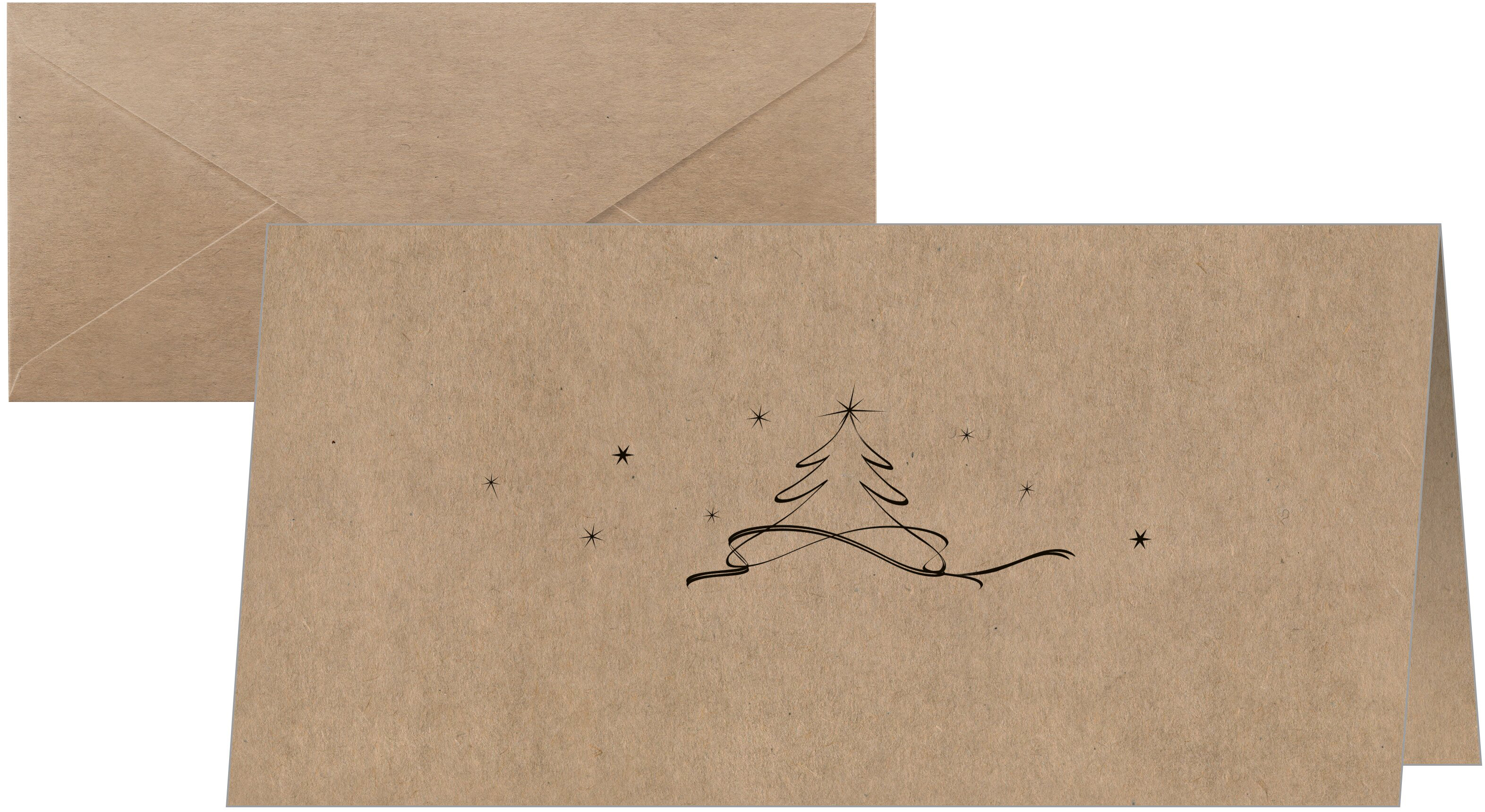 SIGEL Weihnachtskarte & Couvert C6/5 DS070 225+100g, XMas Tree 10+10 Stk