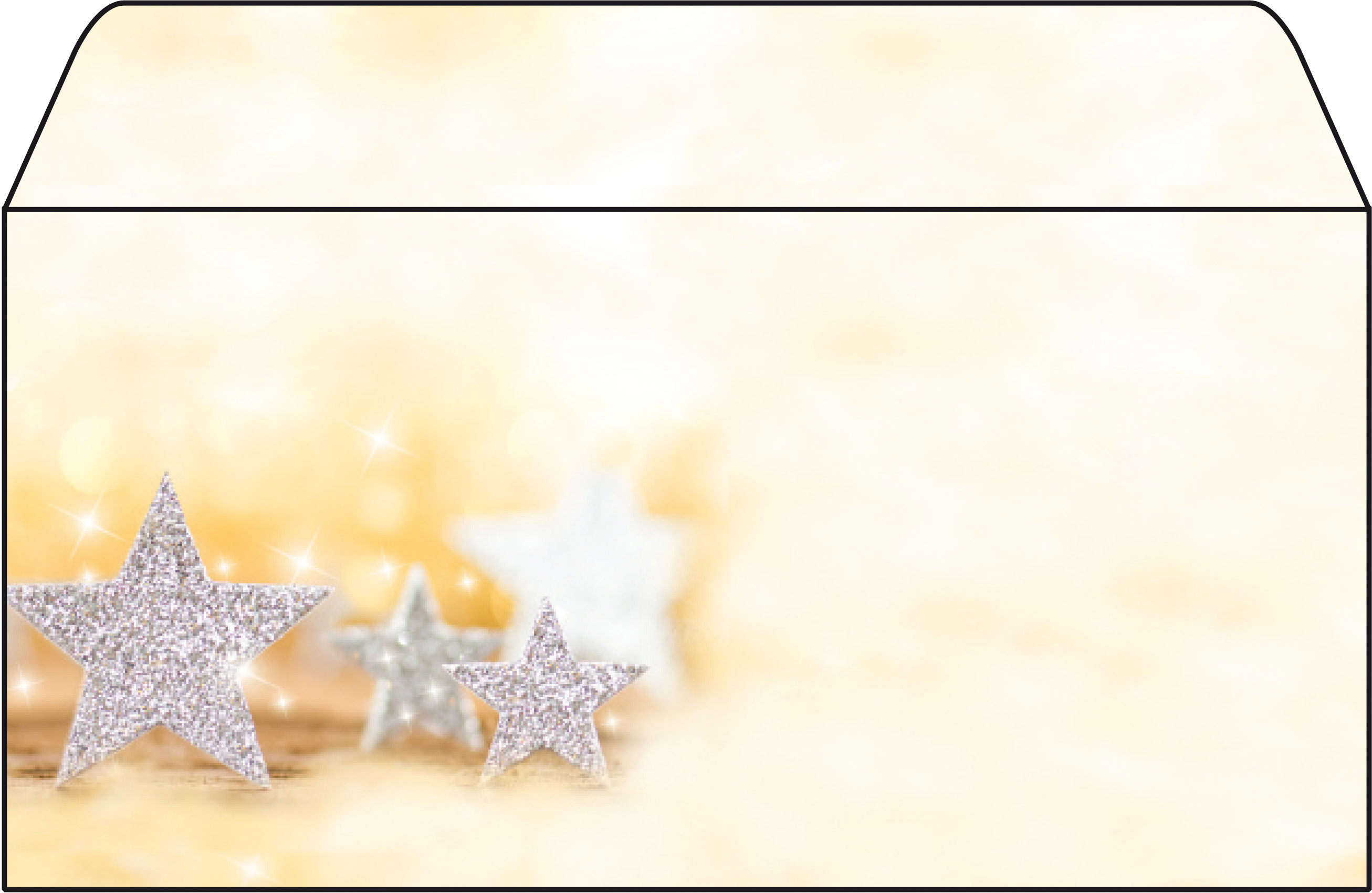 SIGEL Enveloppes Noël C6/5 DU035/W Glitter Stars 50 pcs.