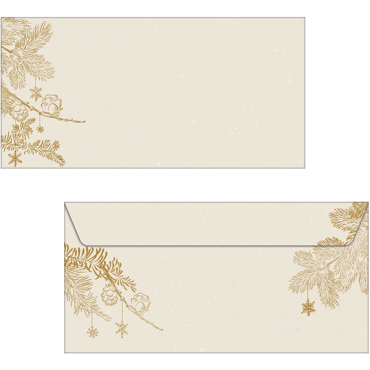 photo SIGEL Enveloppe Noël 11x22cm DU422 Golden Christmas 50 pièces