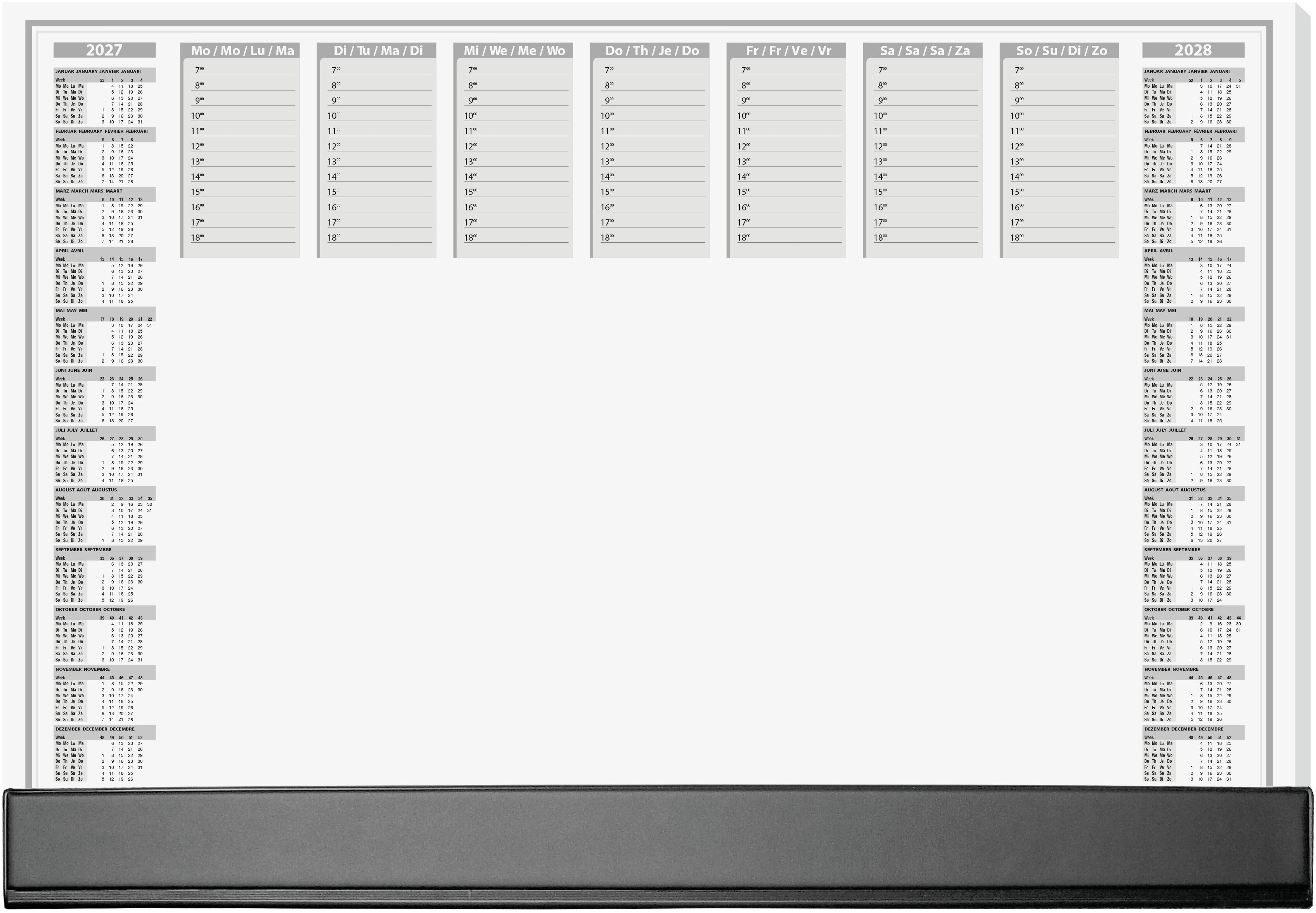 SIGEL Schreibunterlage Office 27/28 H7365 D/E/F/NL 40 Blatt 59.5x41cm