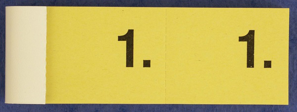 SIMPLEX Bloc de vestiaire N°. 1-100 13071 jaune 100 feuilles