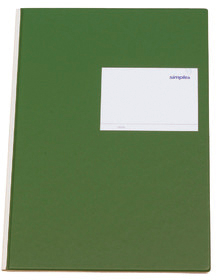 SIMPLEX Statistikbuch A4 19086 3 Kolonnen, grün 80 Blatt