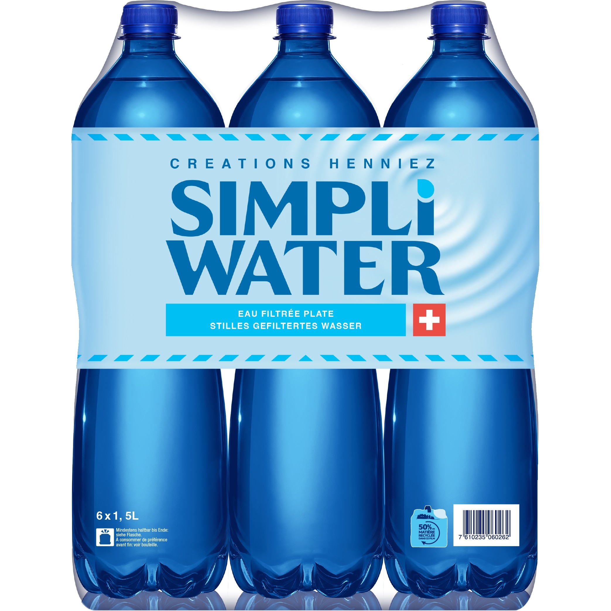 photo SIMPLI WATER filtrée, non gazéifié 14505582 150 cl, 6 pcs.