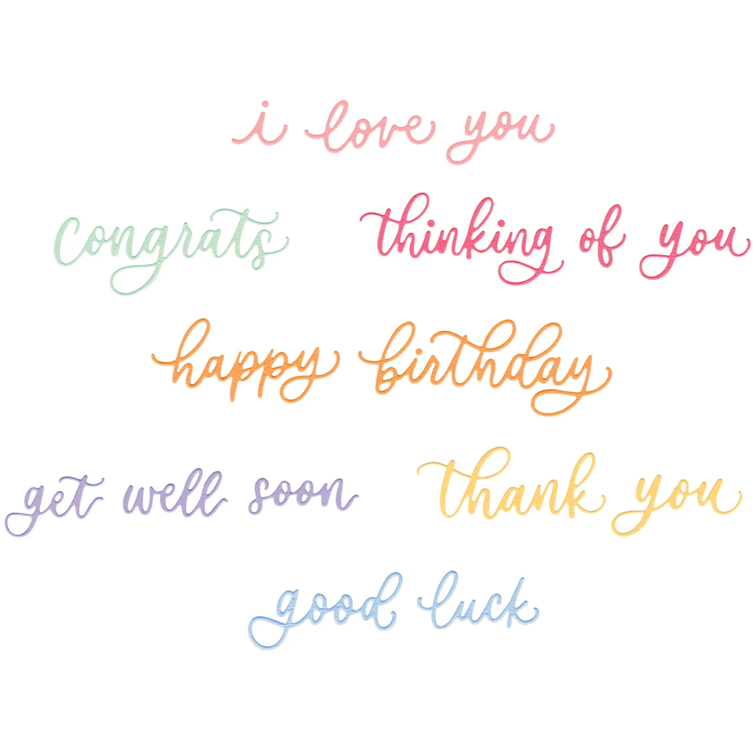 photo SIZZIX Matrices de découpe 666964 Common Greetings 12 pièces