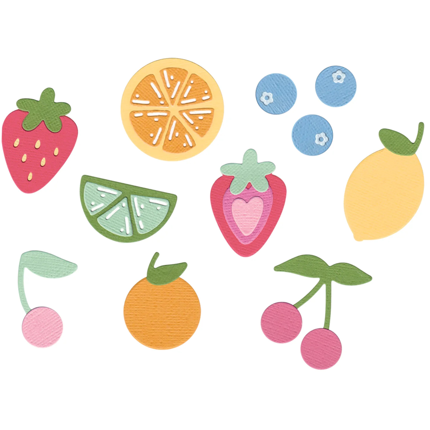 photo SIZZIX Matrices de découpe 666966 Fruit Doodles 17 pièces