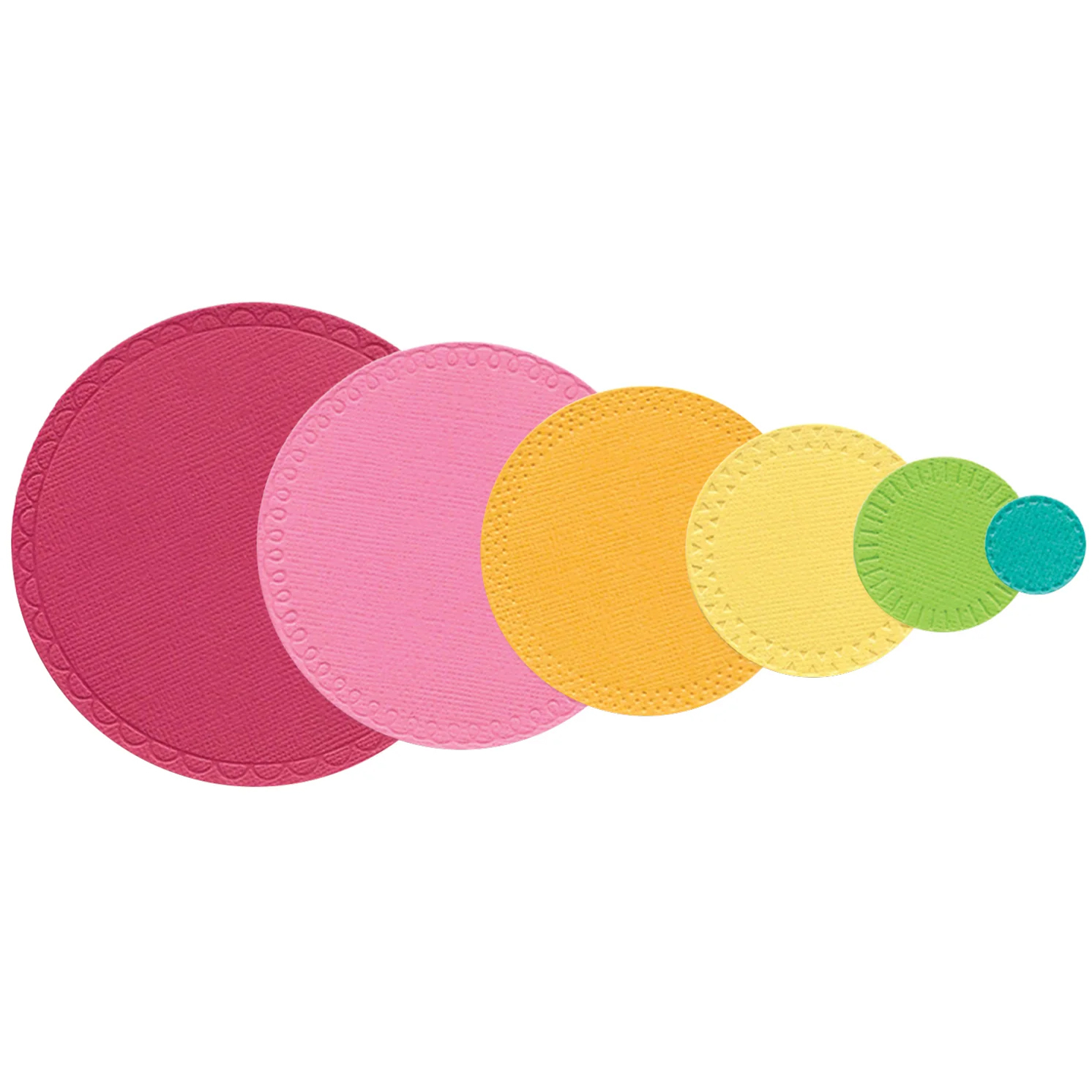 photo SIZZIX Matrices de découpe 666991 Border Party Circles 6 pièces