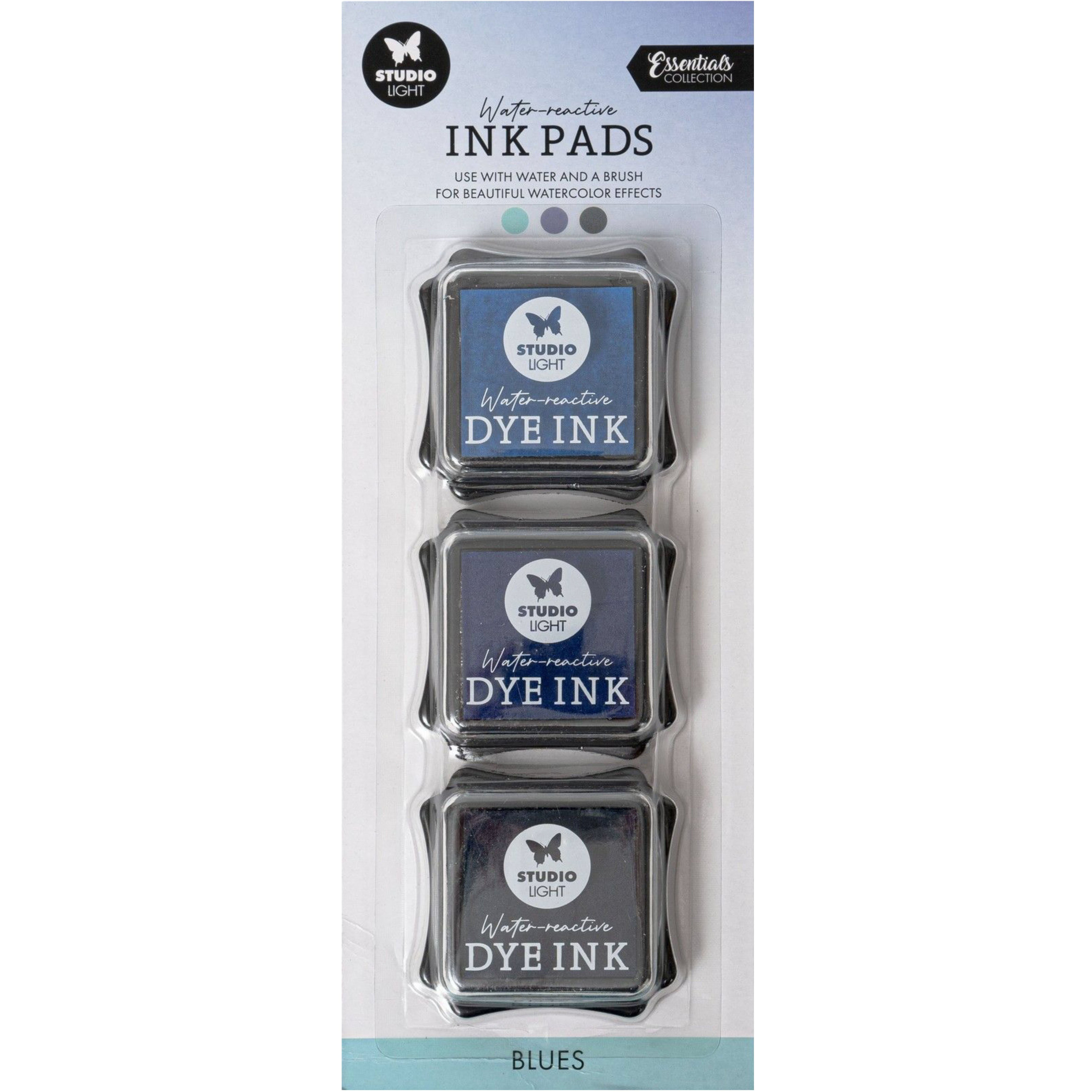 photo SIZZIX Encres pour tampons SL-ES-INKP15 bleu 3 pièces
