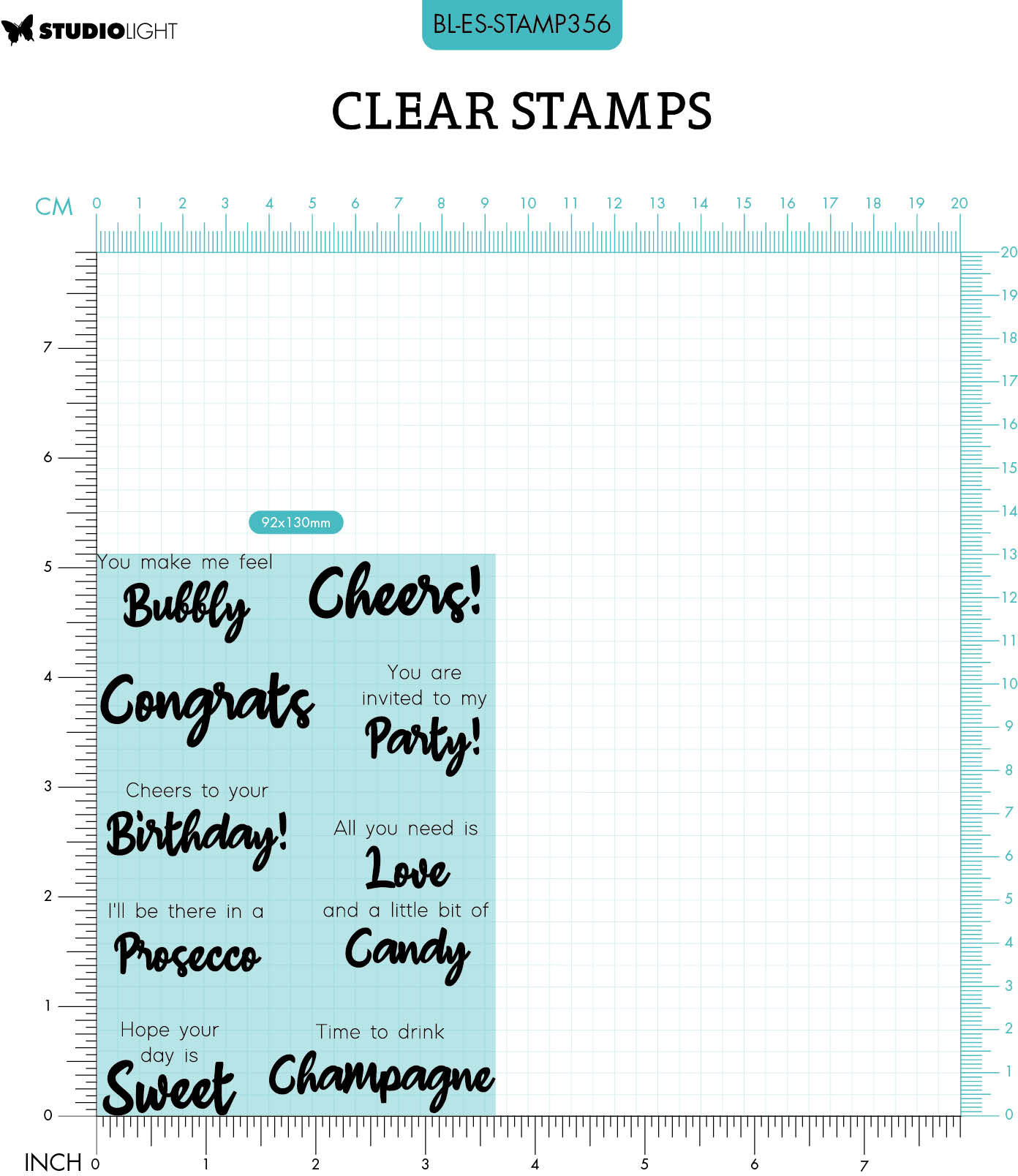 SIZZIX Tampon transp. 14.8x10.5x0.3cm STAMP356 Bubbly