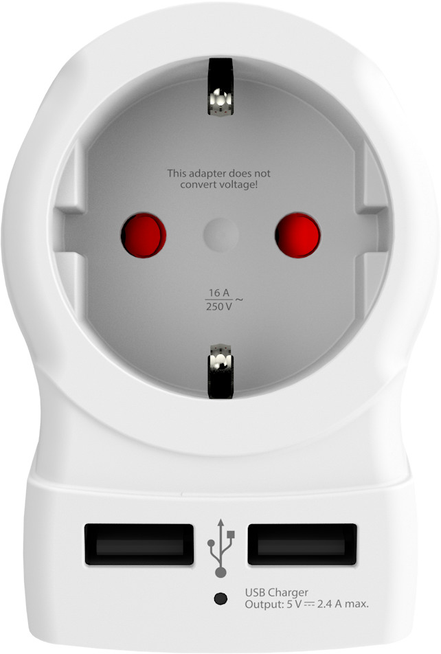 SKROSS Country Travel Adapter 1.500281 Europe to USA with USB