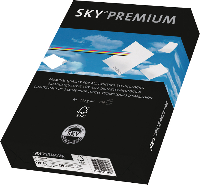 SKY Premium Papier A4 88233201 120g, blanc 250 feuilles