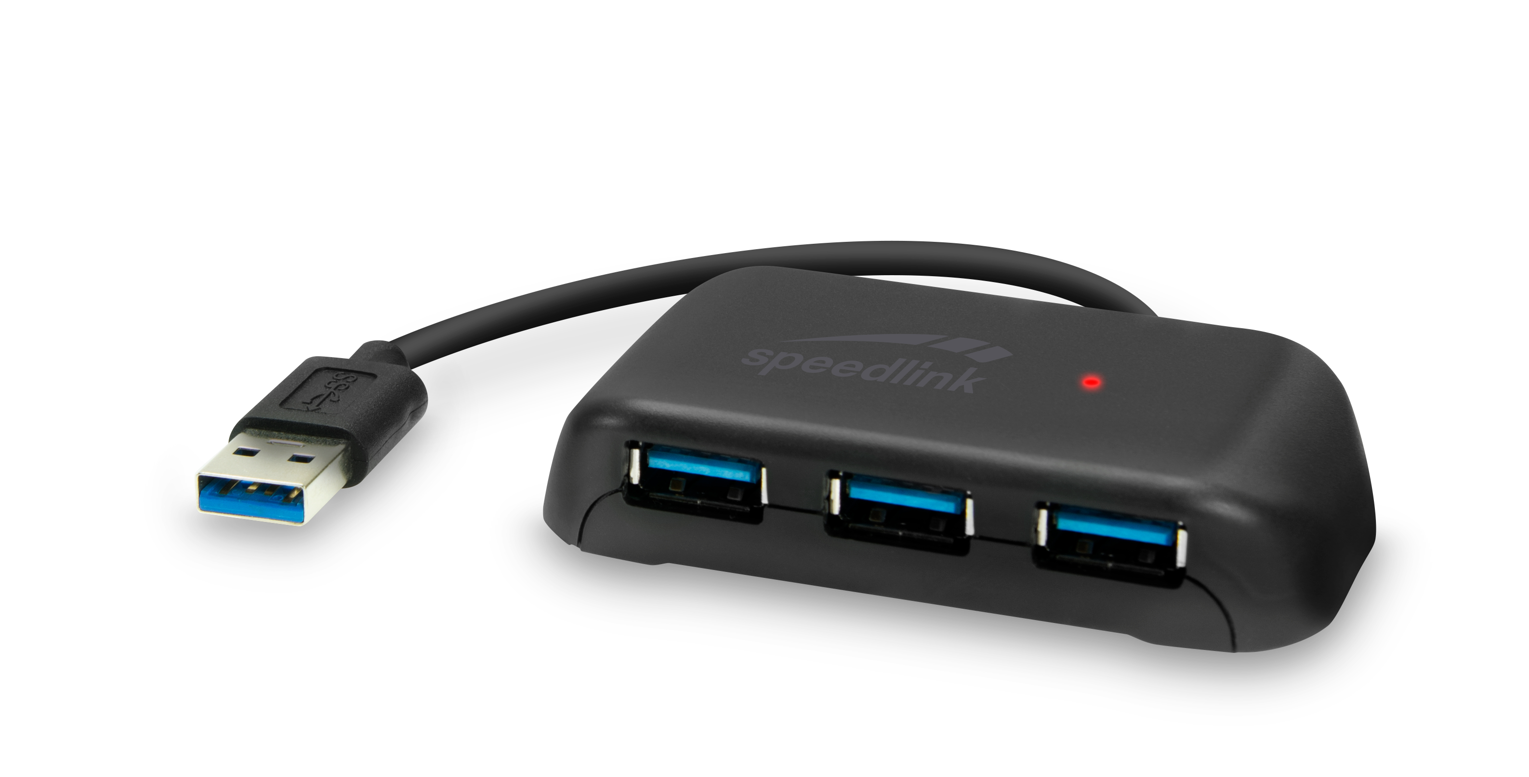 SPEEDLINK SNAPPY EVO USB-A Hub, 4-Port SL-140109-BK USB 3.2 (5 Gbit-s), black USB 3.2 (5 Gbit-s), bl