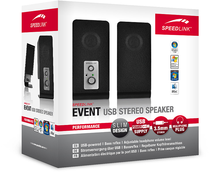 SPEEDLINK USB PC Stereo Speaker SL8004BK Event