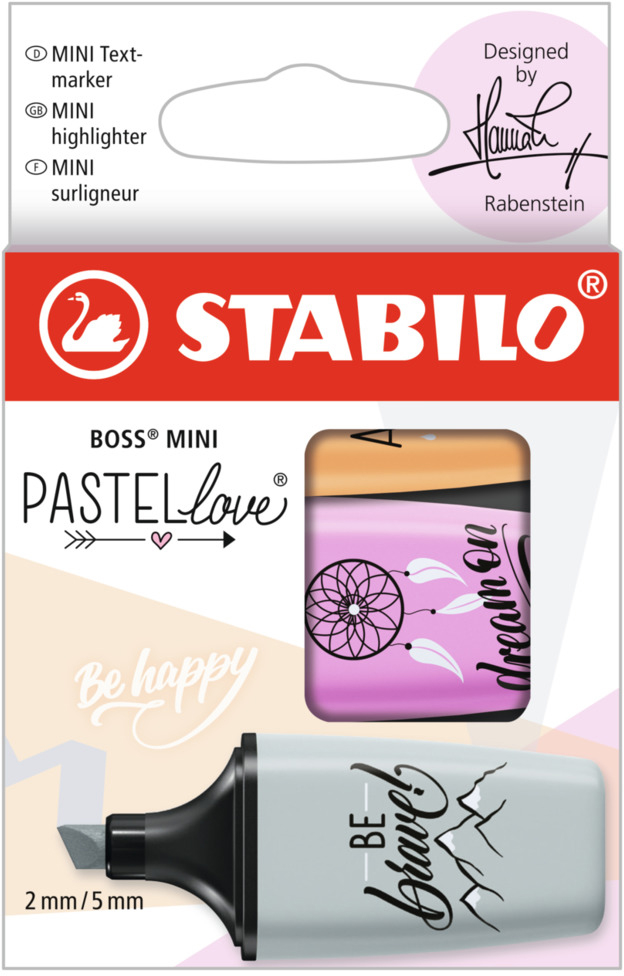 STABILO BOSS MINI Pastell 2.0 07/03-59 Étui 3 pcs.