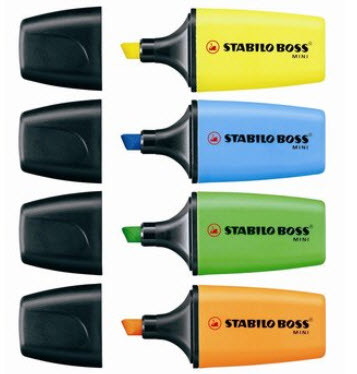 STABILO Boss Mini Box Surligneur 07/04-01 4 couleurs ass.