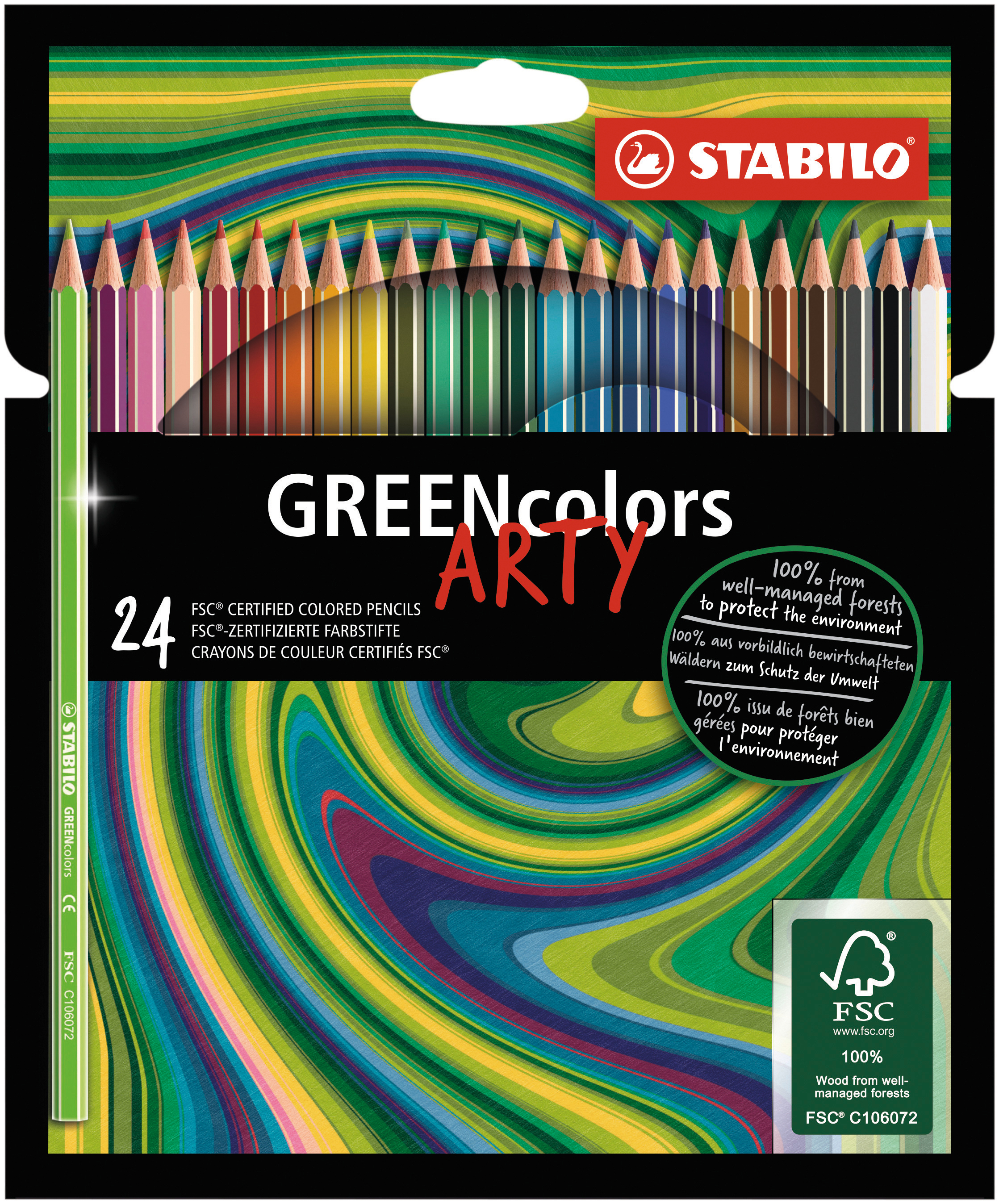 STABILO Farbstift ARTY 106019124 GREENcolors 24 Stück GREENcolors 24 Stück