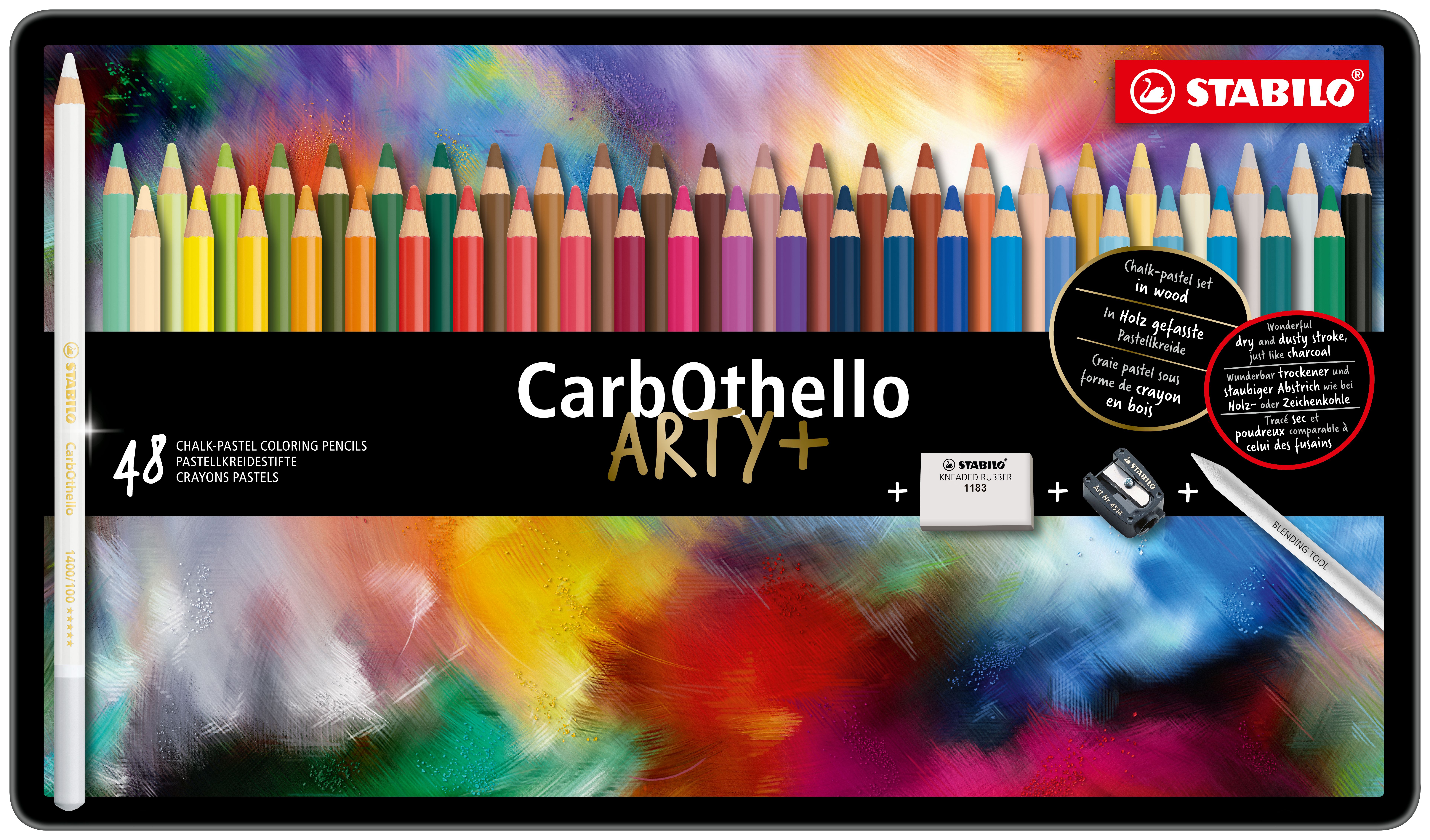 STABILO CarbOthello Cray. fusain past. 1448-6 48 couleurs