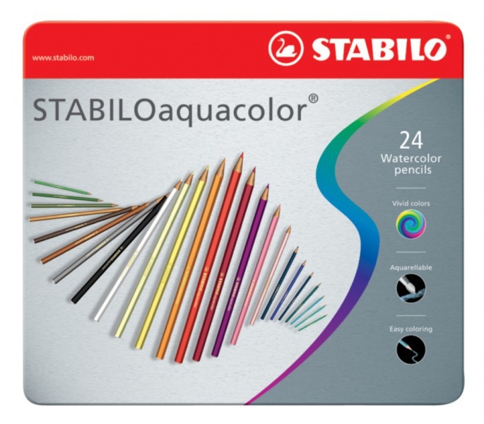STABILO Crayon de coul.aquacolor 2,8mm 16245 24 Stück 24 pcs.