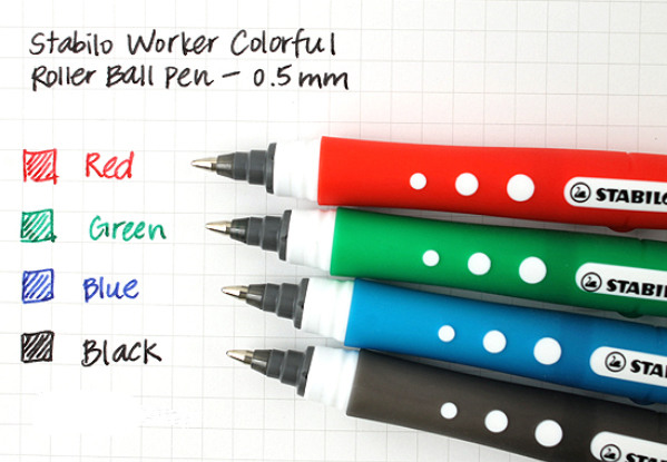 STABILO worker colorful roller 0.5mm 2019/4 4 couleurs ass.
