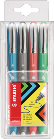 STABILO worker colorful roller 0.5mm 2019/4 4 couleurs ass.
