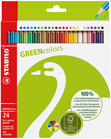 STABILO Crayon de couleur Greencolors 24026019 24 couleurs