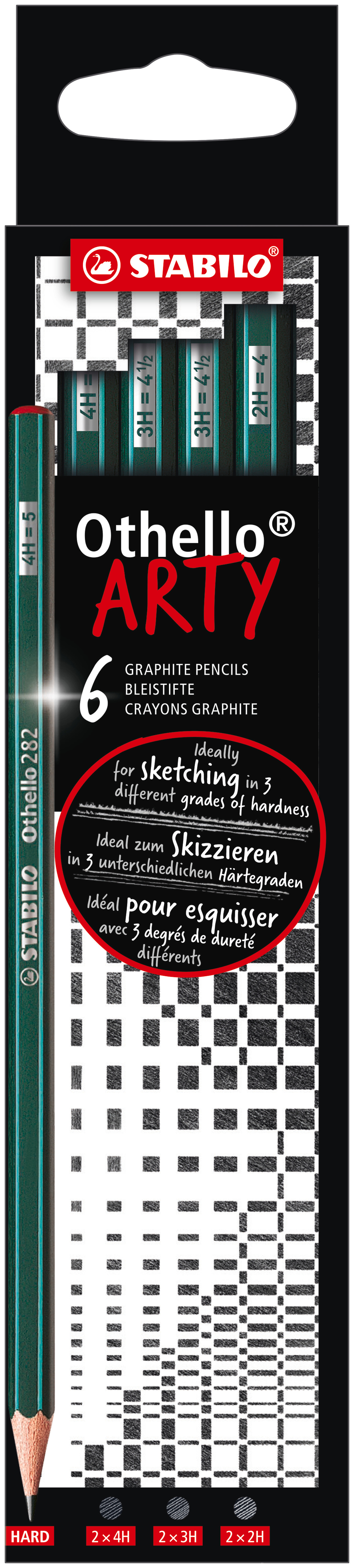 STABILO Crayons Othello Arty Hard 282/6-21-2-2 4H, 3H, 2H 6 pcs.