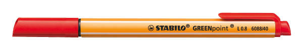 STABILO Stilo fibre GREENpoint 0.8mm 6088/40 rouge