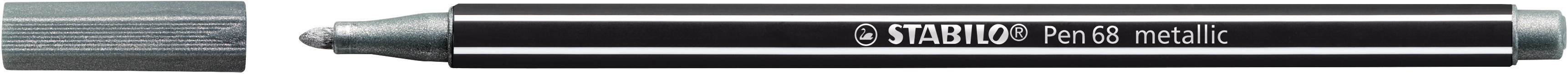 STABILO Stylo Fibre Pen 68 1mm 68/805 argent métallique