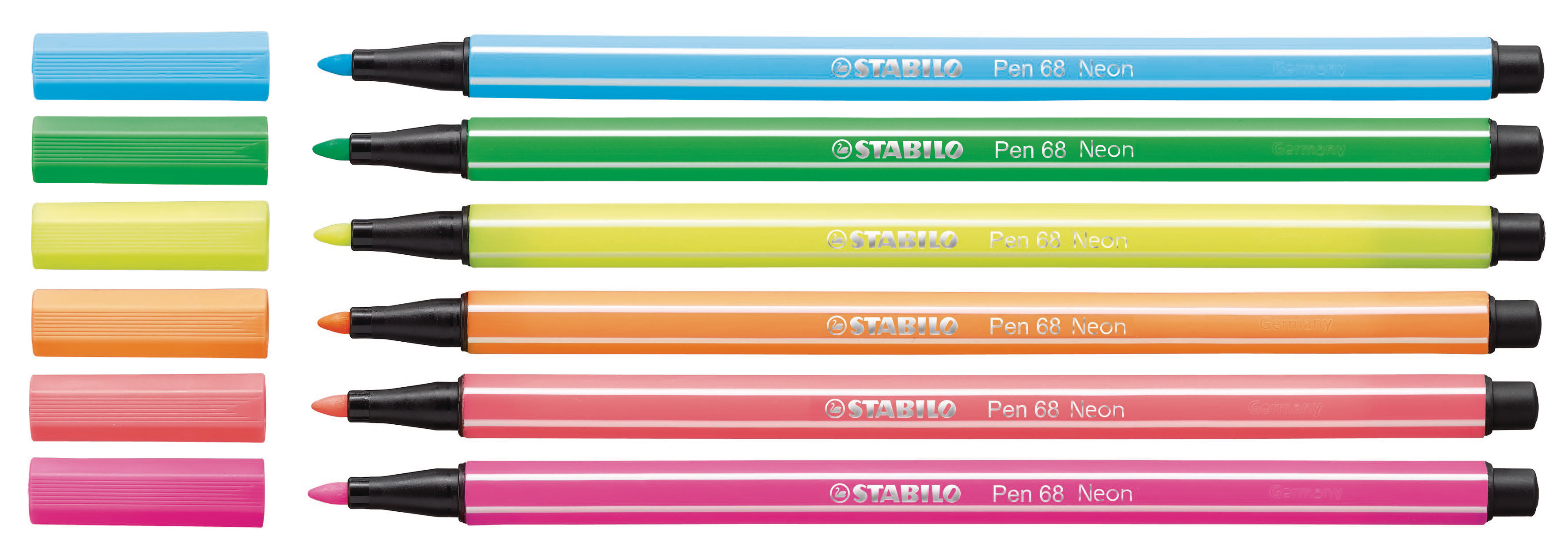 STABILO Stylo Fibre Pen 68 1mm 6806-1 6 coleurs néon