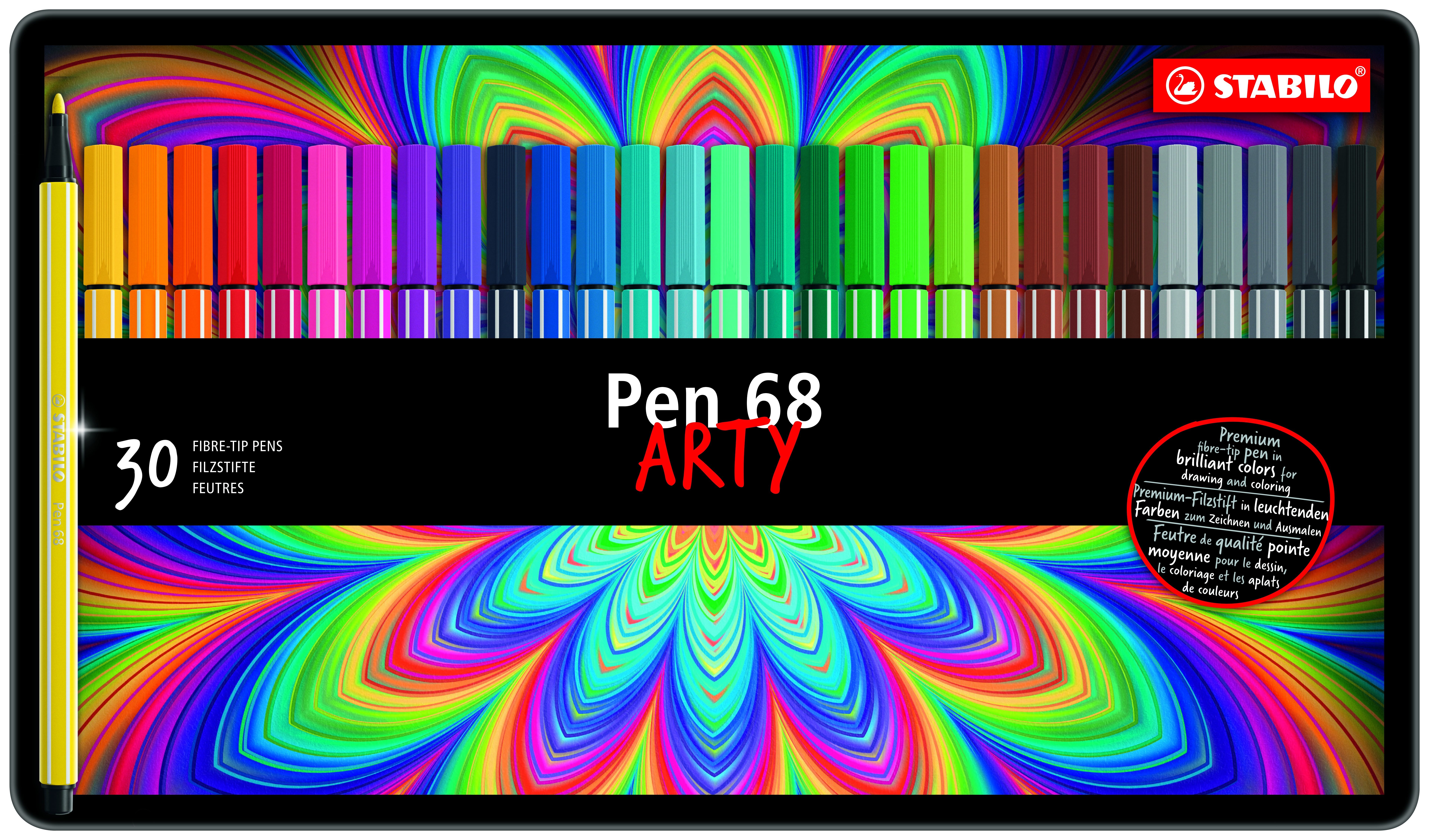 STABILO Stylo Fibre Pen 68 1mm 6830-6 30 couleurs