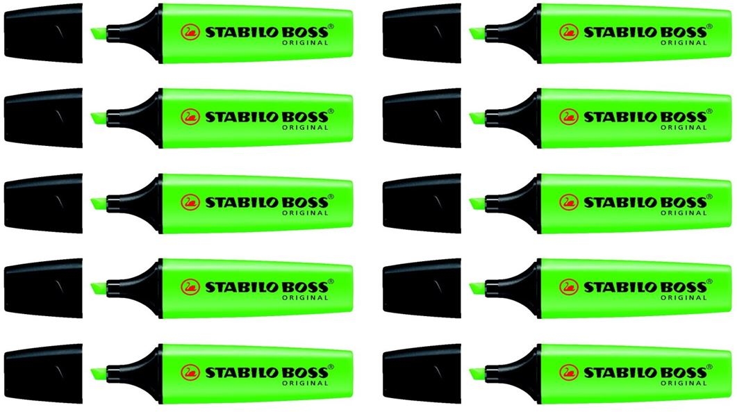 STABILO Boss Marker Original 2-5mm 70/33-10 vert 10 pcs.