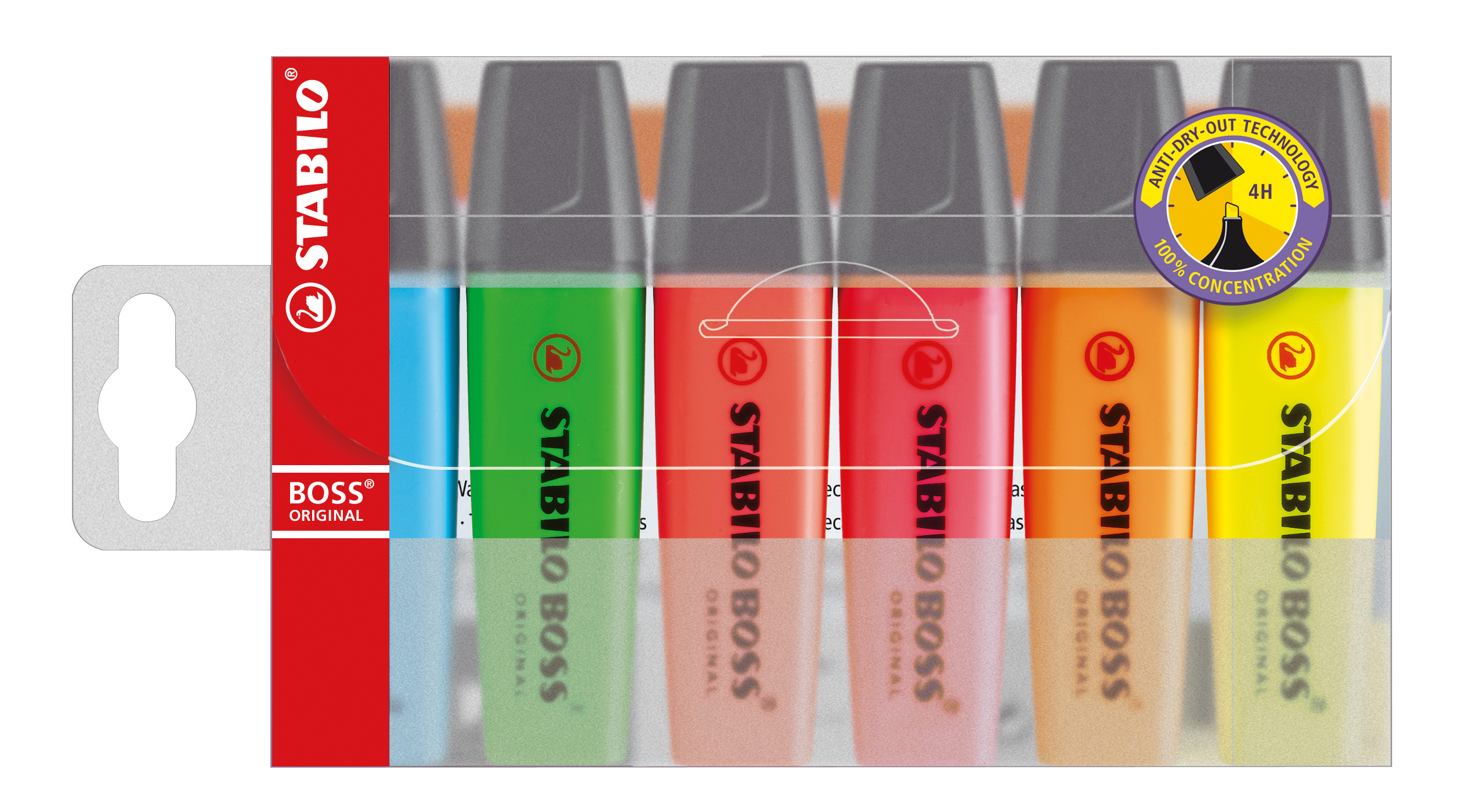STABILO Textmarker BOSS ORIGINAL 2-5mm 70/6 6-couleurs 6-couleurs
